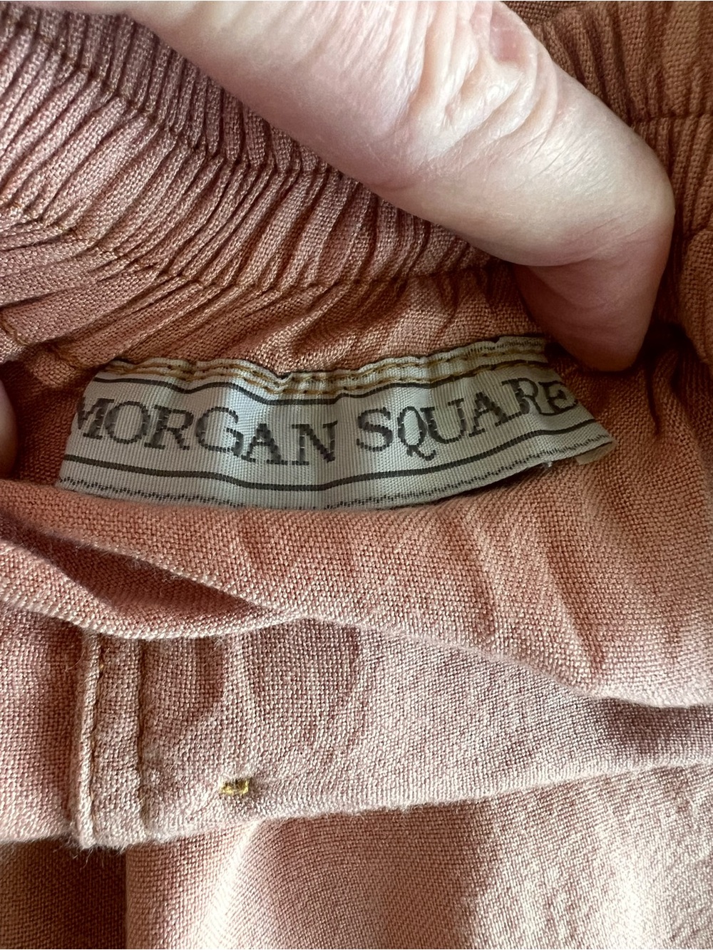 Boho Prairie Vintage Morgan Square Peach Button Front Maxi Skirt Cottagecore 90s - Picture 3 of 8